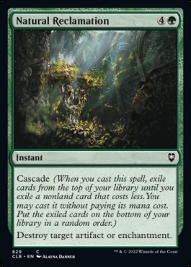 Natural Reclamation [Commander Legends: Battle for Baldur's Gate] | Webway Games