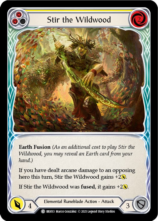 Stir the Wildwood (Yellow) [BRI013] (Tales of Aria Briar Blitz Deck)  1st Edition Normal | Webway Games
