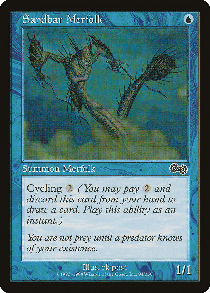 Sandbar Merfolk [Urza's Saga] | Webway Games