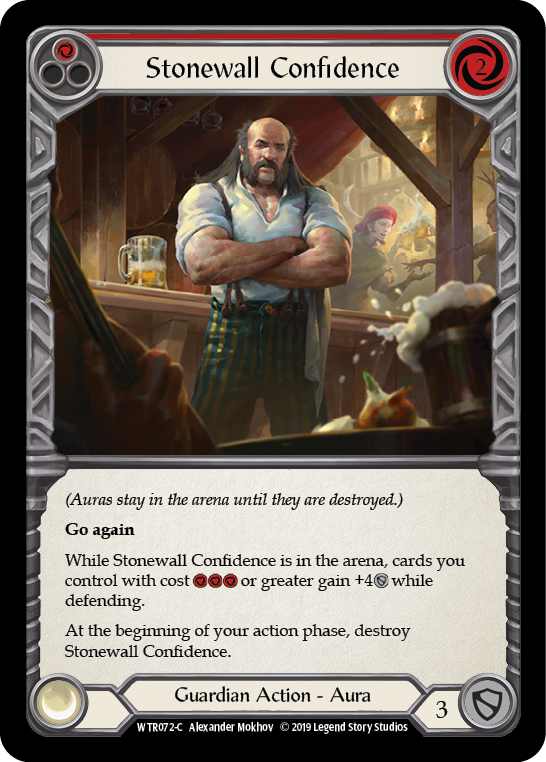 Stonewall Confidence (Red) [WTR072-C] Alpha Print Rainbow Foil | Webway Games