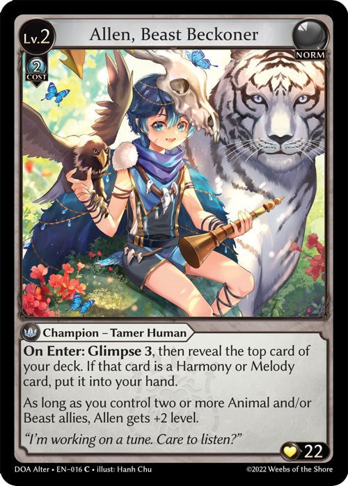 Allen, Beast Beckoner (016) [Dawn of Ashes: Alter Edition] | Webway Games