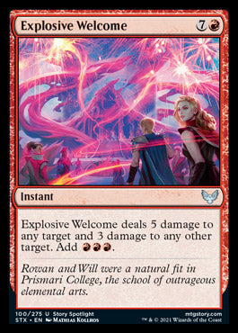Explosive Welcome [Strixhaven: School of Mages] | Webway Games