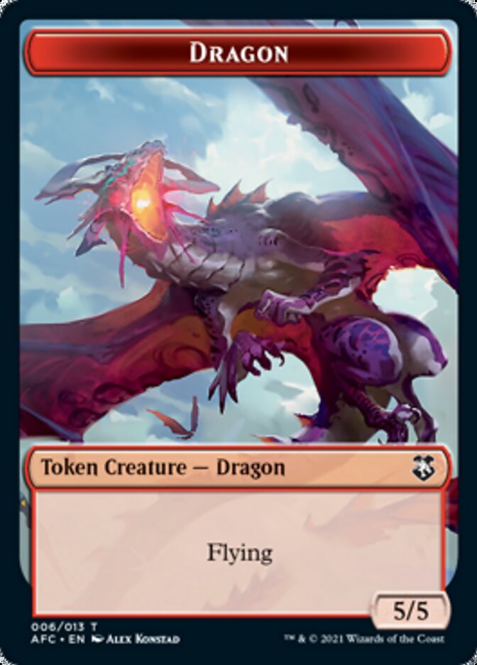 Dragon // Dragon Spirit Double-sided Token [Dungeons & Dragons: Adventures in the Forgotten Realms Commander Tokens] | Webway Games