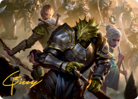 You Come to the Gnoll Camp Art Card (Gold-Stamped Signature) [Dungeons & Dragons: Adventures in the Forgotten Realms Art Series] | Webway Games