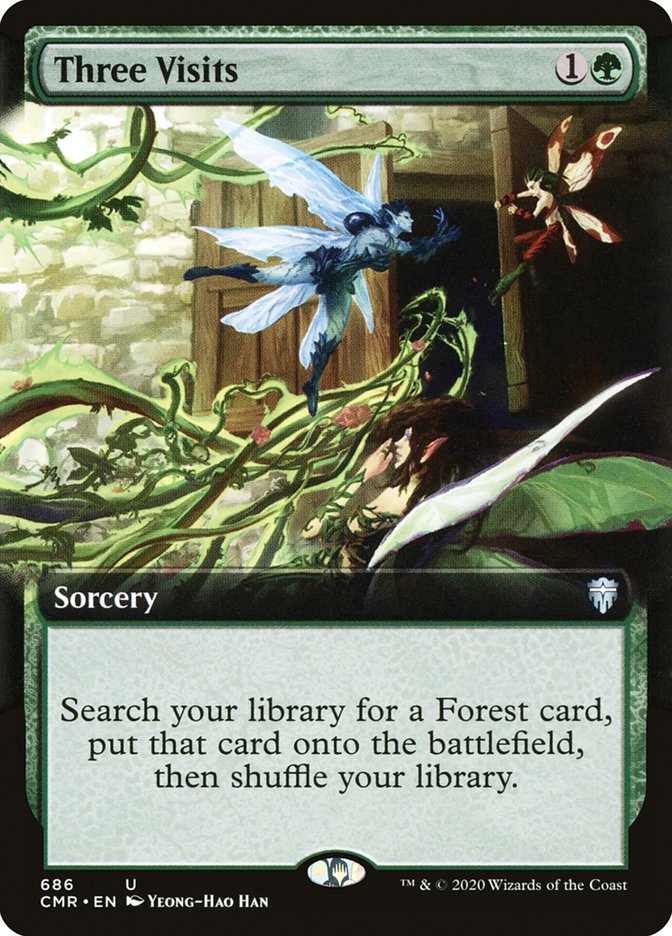 Three Visits (Extended Art) [Commander Legends] | Webway Games