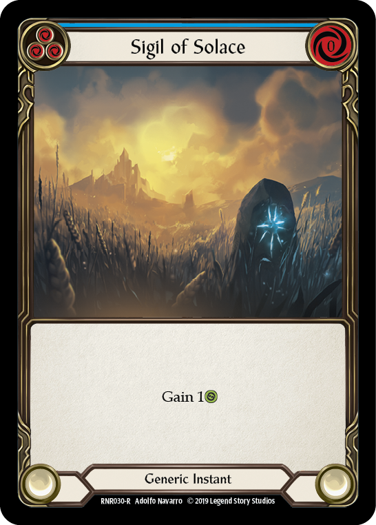 Sigil of Solace (Blue) [RNR030-R] (Rhinar Hero Deck)  1st Edition Normal | Webway Games
