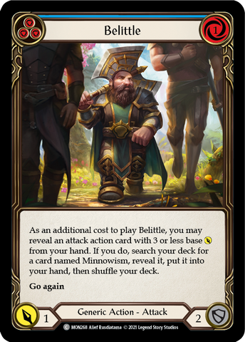 Belittle (Blue) (Rainbow Foil) [MON268-RF] 1st Edition Rainbow Foil