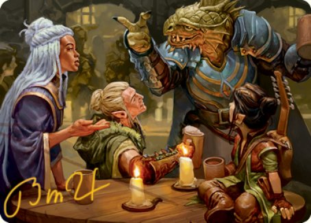 You Meet in a Tavern Art Card (Gold-Stamped Signature) [Dungeons & Dragons: Adventures in the Forgotten Realms Art Series] | Webway Games