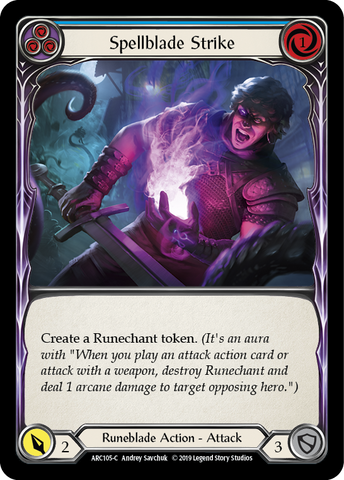 Spellblade Strike (Blue) [ARC105-C] 1st Edition Normal
