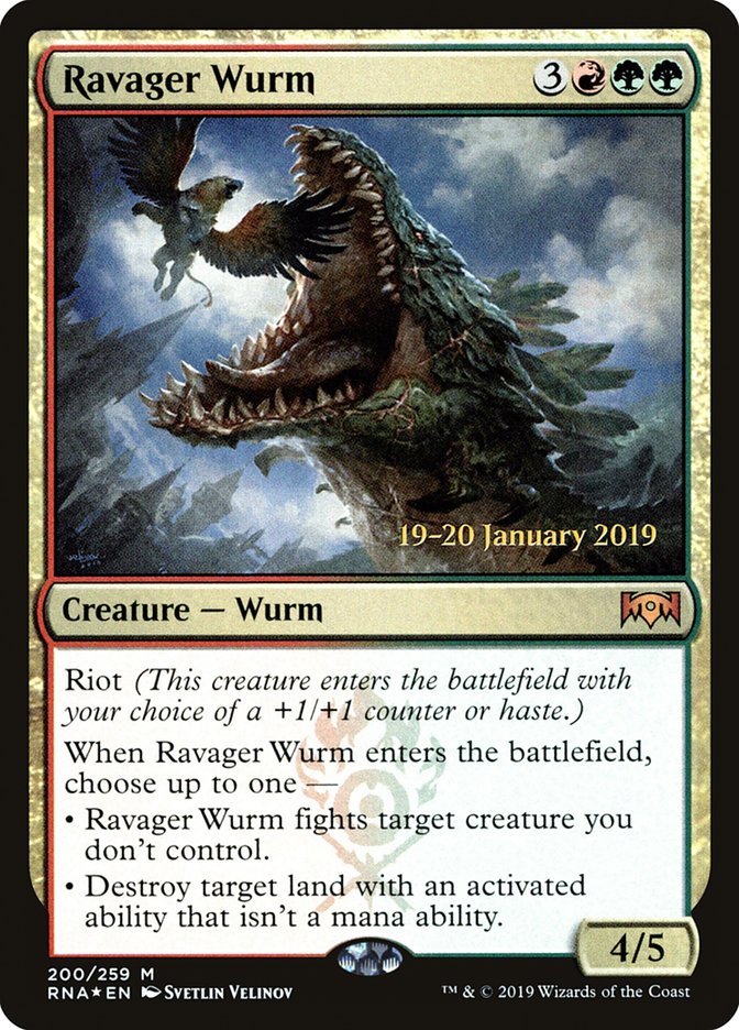 Ravager Wurm [Ravnica Allegiance Prerelease Promos] | Webway Games