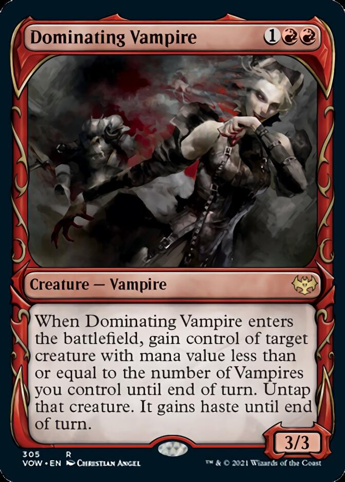 Dominating Vampire (Showcase Fang Frame) [Innistrad: Crimson Vow] | Webway Games