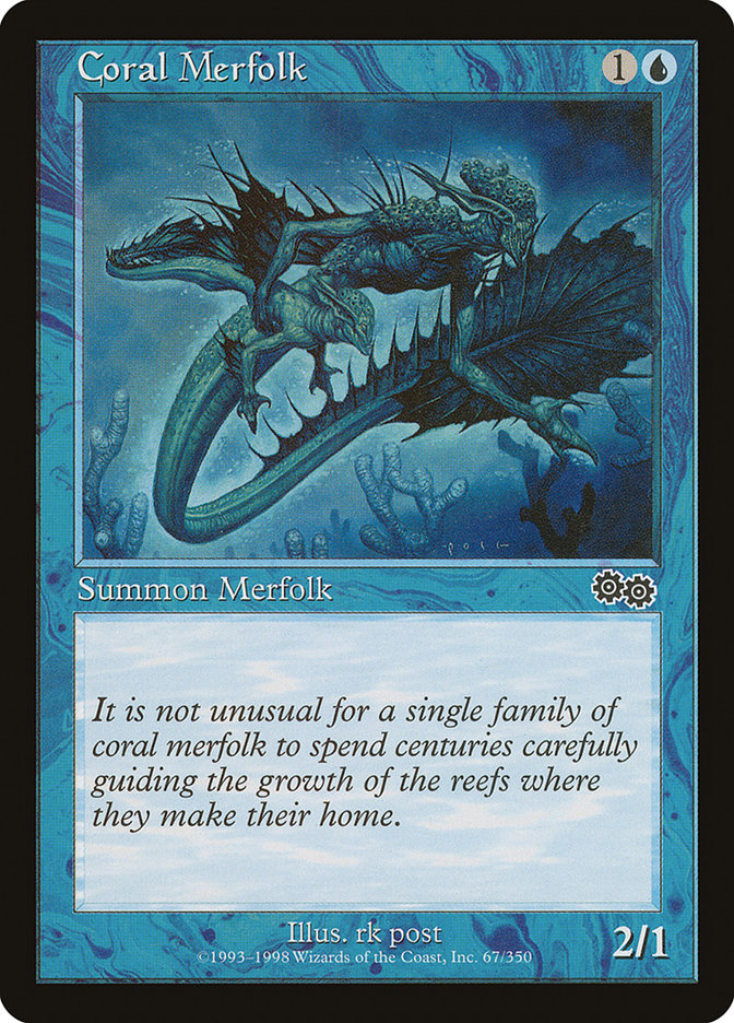 Coral Merfolk [Urza's Saga] | Webway Games