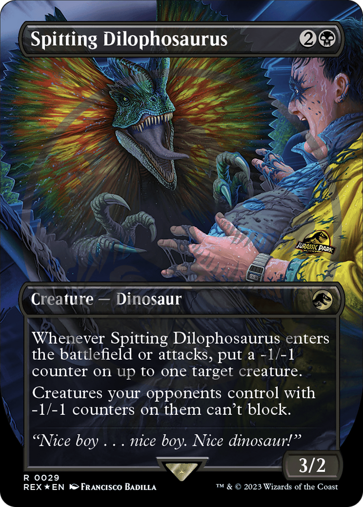 Spitting Dilophosaurus Emblem (Borderless) [Jurassic World Collection Tokens] | Webway Games
