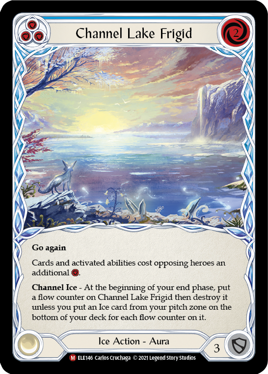 Channel Lake Frigid (Alternate Art) [ELE146] (Tales of Aria)  1st Edition Rainbow Foil | Webway Games