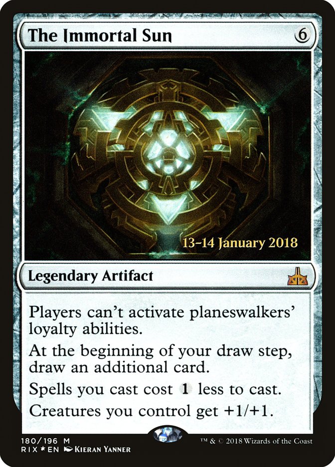 The Immortal Sun (Prerelease) [Rivals of Ixalan Prerelease Promos] | Webway Games