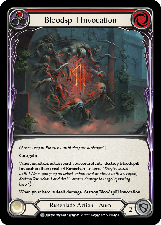 Bloodspill Invocation (Red) [ARC106] Unlimited Rainbow Foil | Webway Games