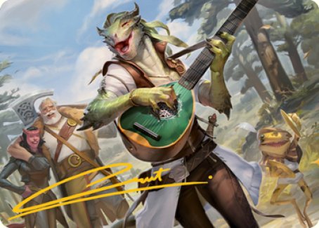 Wandering Troubadour Art Card (Gold-Stamped Signature) [Dungeons & Dragons: Adventures in the Forgotten Realms Art Series] | Webway Games
