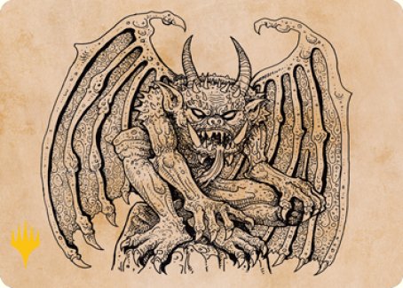 Cloister Gargoyle (Showcase) Art Card (Gold-Stamped Signature) [Dungeons & Dragons: Adventures in the Forgotten Realms Art Series] | Webway Games