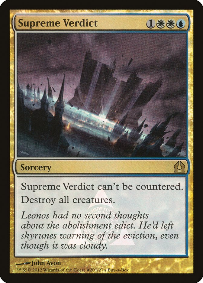 Supreme Verdict (Buy-A-Box) [Return to Ravnica Promos] | Webway Games