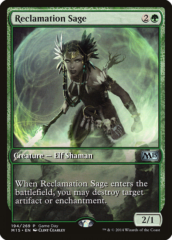 Reclamation Sage (Game Day) [Magic 2015 Promos] | Webway Games