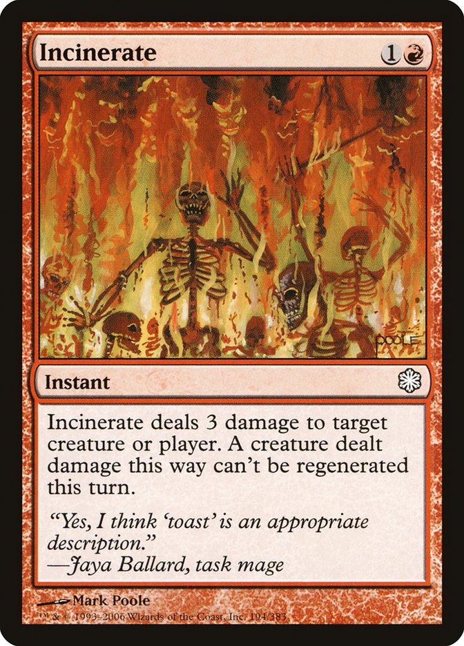Incinerate [Coldsnap Theme Decks] | Webway Games