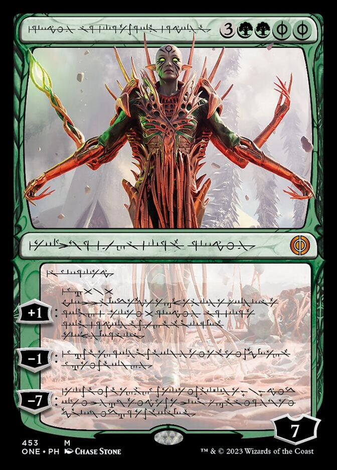 Nissa, Ascended Animist (Phyrexian Step-and-Compleat Foil) [Phyrexia: All Will Be One] | Webway Games