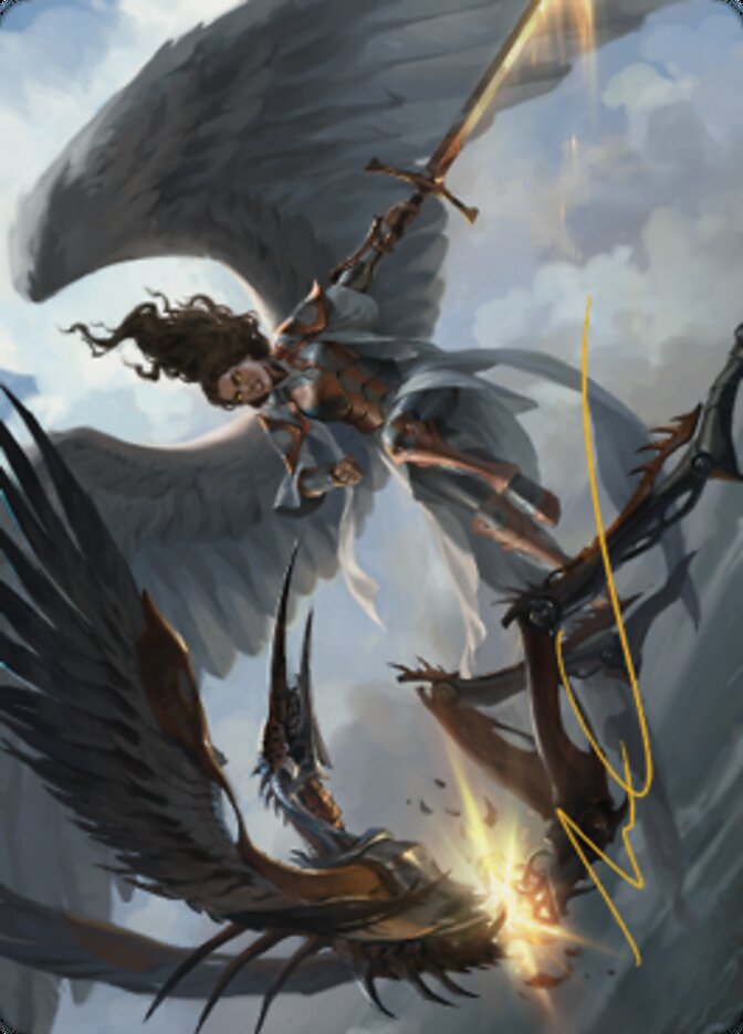 Destroy Evil Art Card (Gold-Stamped Signature) [Dominaria United Art Series] | Webway Games