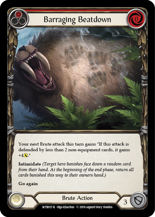Barraging Beatdown (Red) [WTR017-R] Alpha Print Rainbow Foil | Webway Games