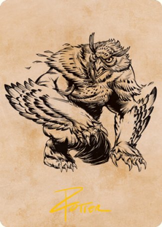 Owlbear (Showcase) Art Card (Gold-Stamped Signature) [Dungeons & Dragons: Adventures in the Forgotten Realms Art Series] | Webway Games