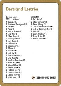 1996 Bertrand Lestree Decklist Card [World Championship Decks] | Webway Games
