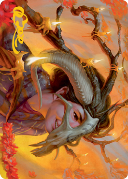 Hedgewitch's Mask Art Card (Gold-Stamped Signature) [Innistrad: Midnight Hunt Art Series] | Webway Games