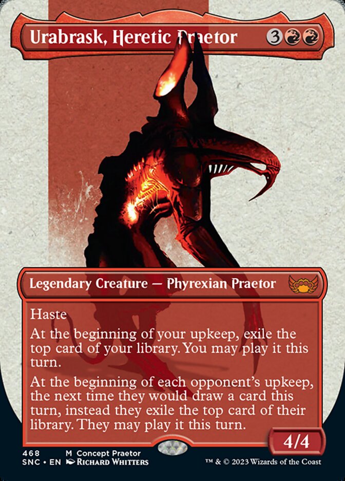 Urabrask, Heretic Praetor (Borderless Concept Praetors) [Phyrexia: All Will Be One] | Webway Games