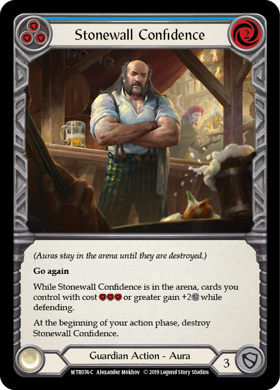 Stonewall Confidence (Blue) [WTR074-C] Alpha Print Rainbow Foil | Webway Games