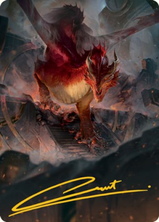 Red Dragon Art Card (Gold-Stamped Signature) [Dungeons & Dragons: Adventures in the Forgotten Realms Art Series] | Webway Games