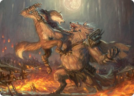 Duel for Dominance Art Card [Innistrad: Midnight Hunt Art Series] | Webway Games