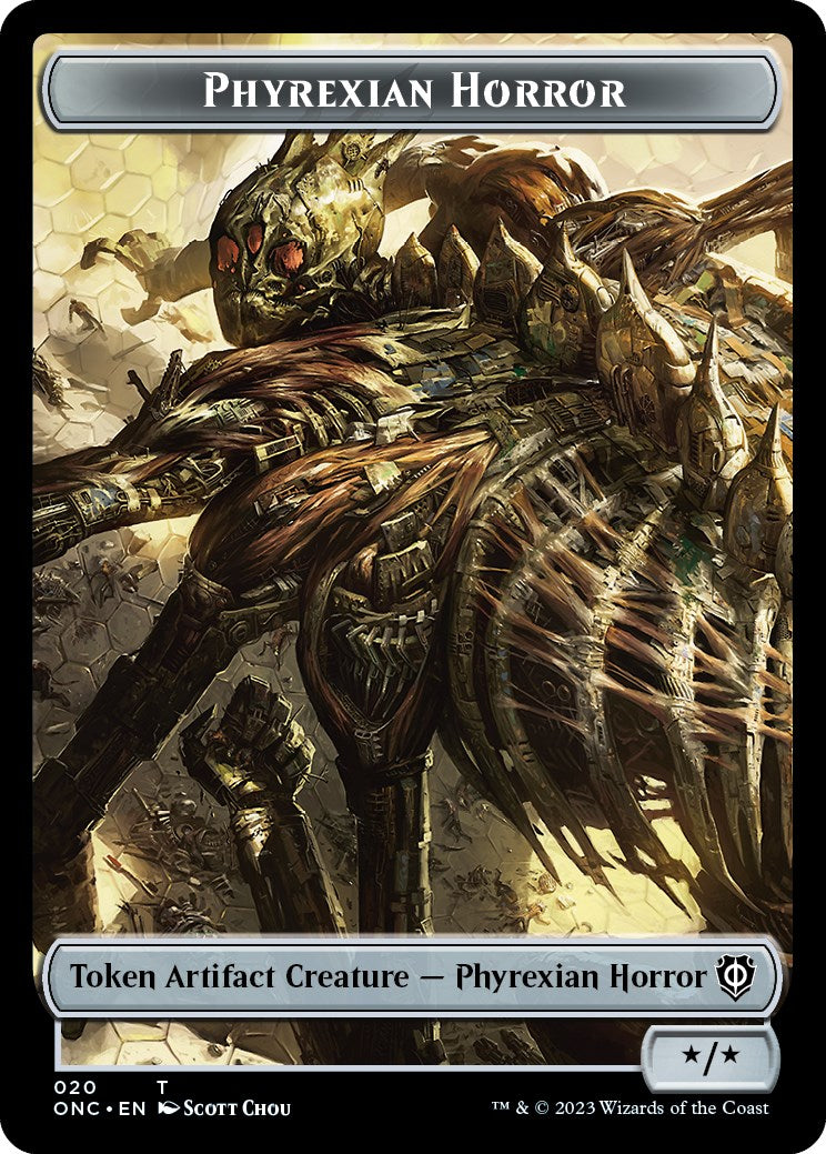 Phyrexian Wurm // Phyrexian Horror Double-Sided Token [Phyrexia: All Will Be One Commander Tokens] | Webway Games