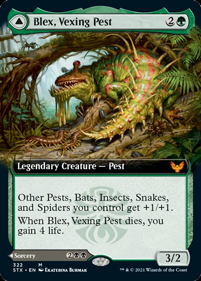 Blex, Vexing Pest // Search for Blex (Extended) [Strixhaven: School of Mages] | Webway Games