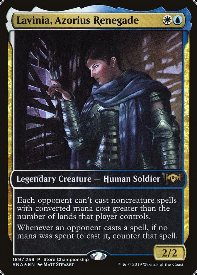 Lavinia, Azorius Renegade (Store Championship) (Extended) [Ravnica Allegiance Promos] | Webway Games