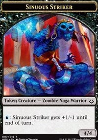 Sinuous Striker // Zombie Double-sided Token [Hour of Devastation Tokens] | Webway Games