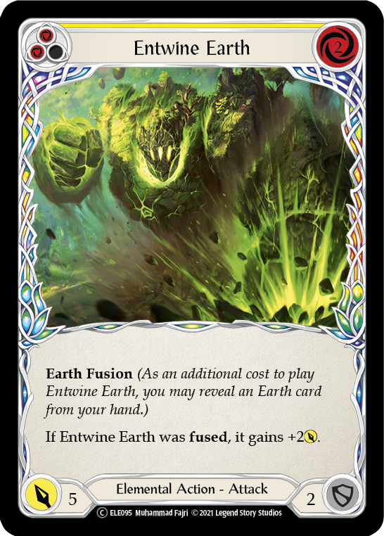 Entwine Earth (Yellow) [U-ELE095] Unlimited Rainbow Foil | Webway Games