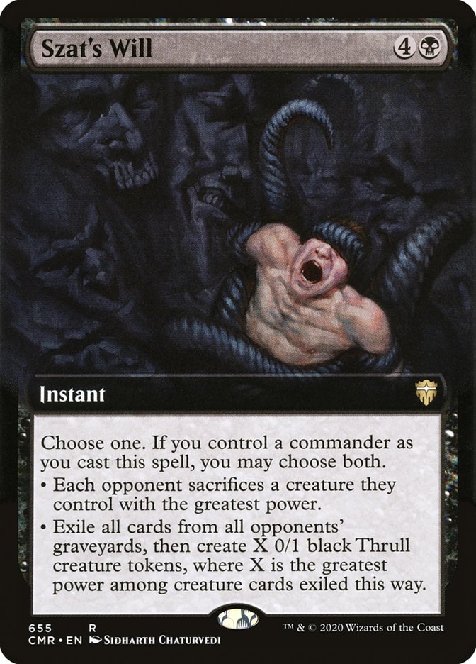 Szat's Will (Extended Art) [Commander Legends] | Webway Games