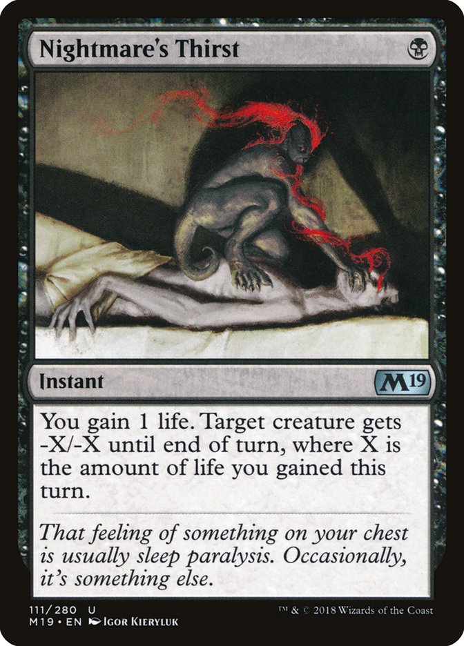 Nightmare's Thirst [Core Set 2019] | Webway Games