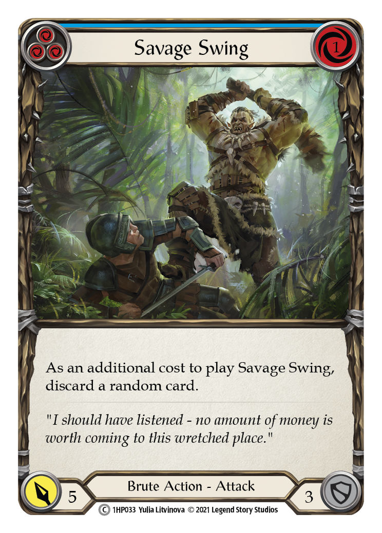 Savage Swing (Blue) [1HP033] | Webway Games