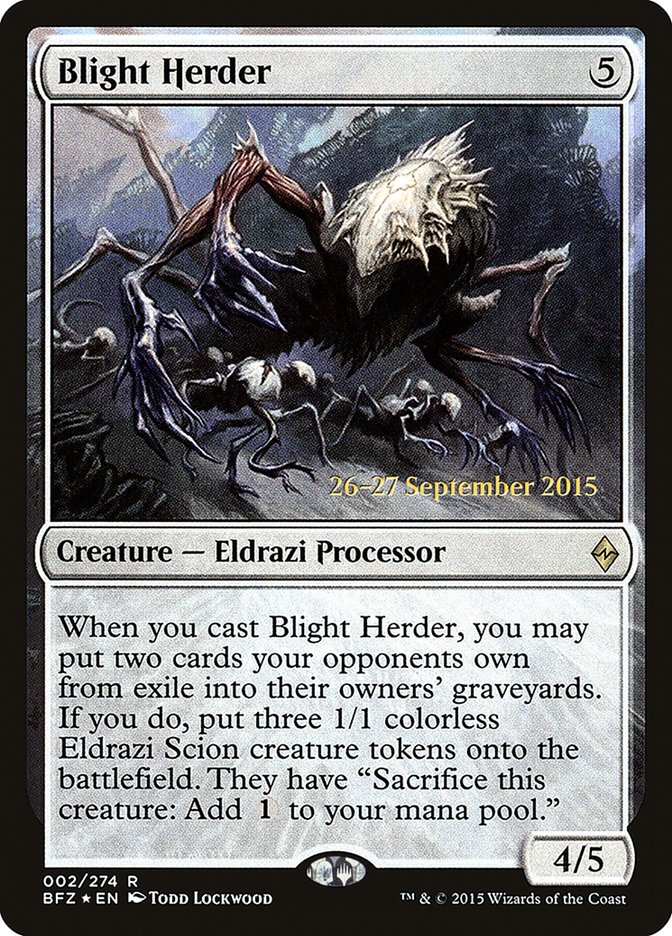Blight Herder  (Prerelease) [Battle for Zendikar Prerelease Promos] | Webway Games