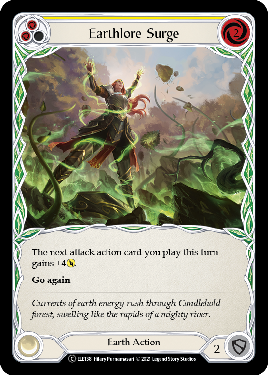 Earthlore Surge (Yellow) [U-ELE138] Unlimited Rainbow Foil | Webway Games