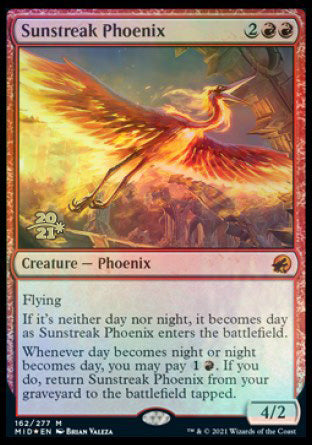 Sunstreak Phoenix [Innistrad: Midnight Hunt Prerelease Promos] | Webway Games