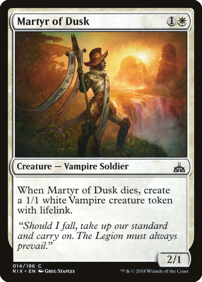 Martyr of Dusk [Rivals of Ixalan] | Webway Games