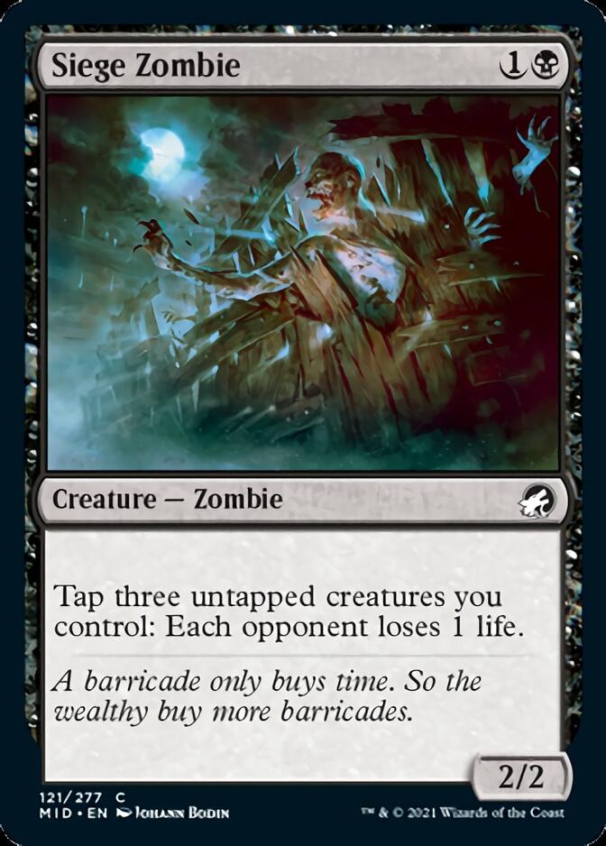 Siege Zombie [Innistrad: Midnight Hunt] | Webway Games
