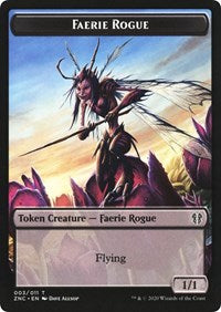 Faerie Rogue // Goblin Rogue Double-sided Token [Commander: Zendikar Rising Tokens] | Webway Games