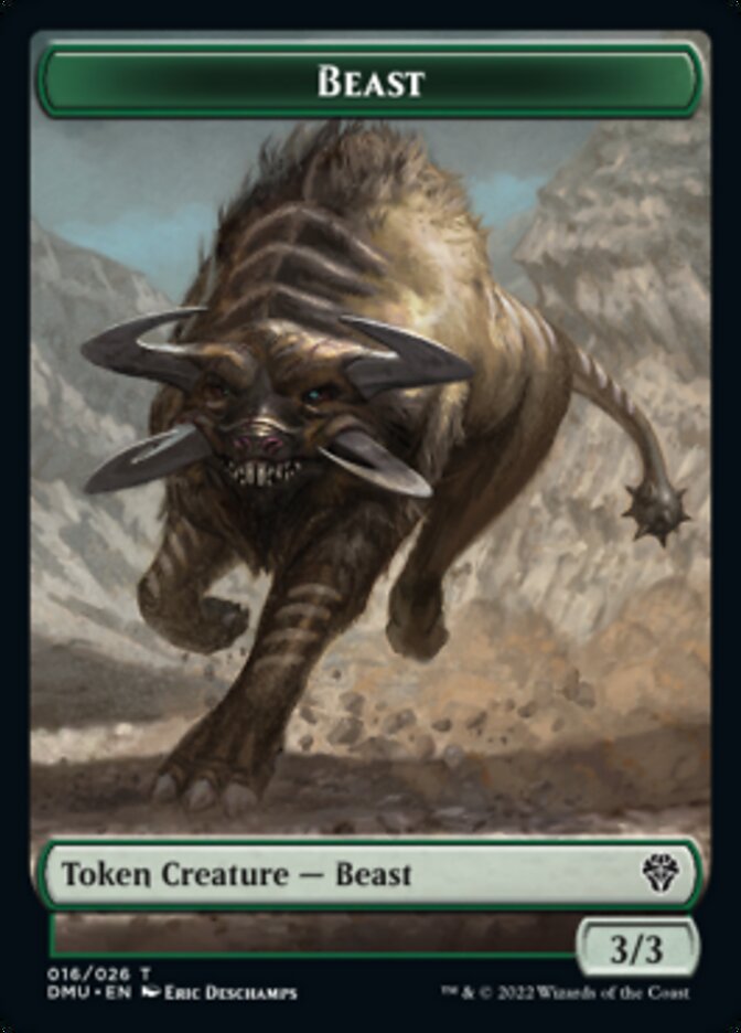 Saproling // Beast Double-sided Token [Dominaria United Tokens] | Webway Games
